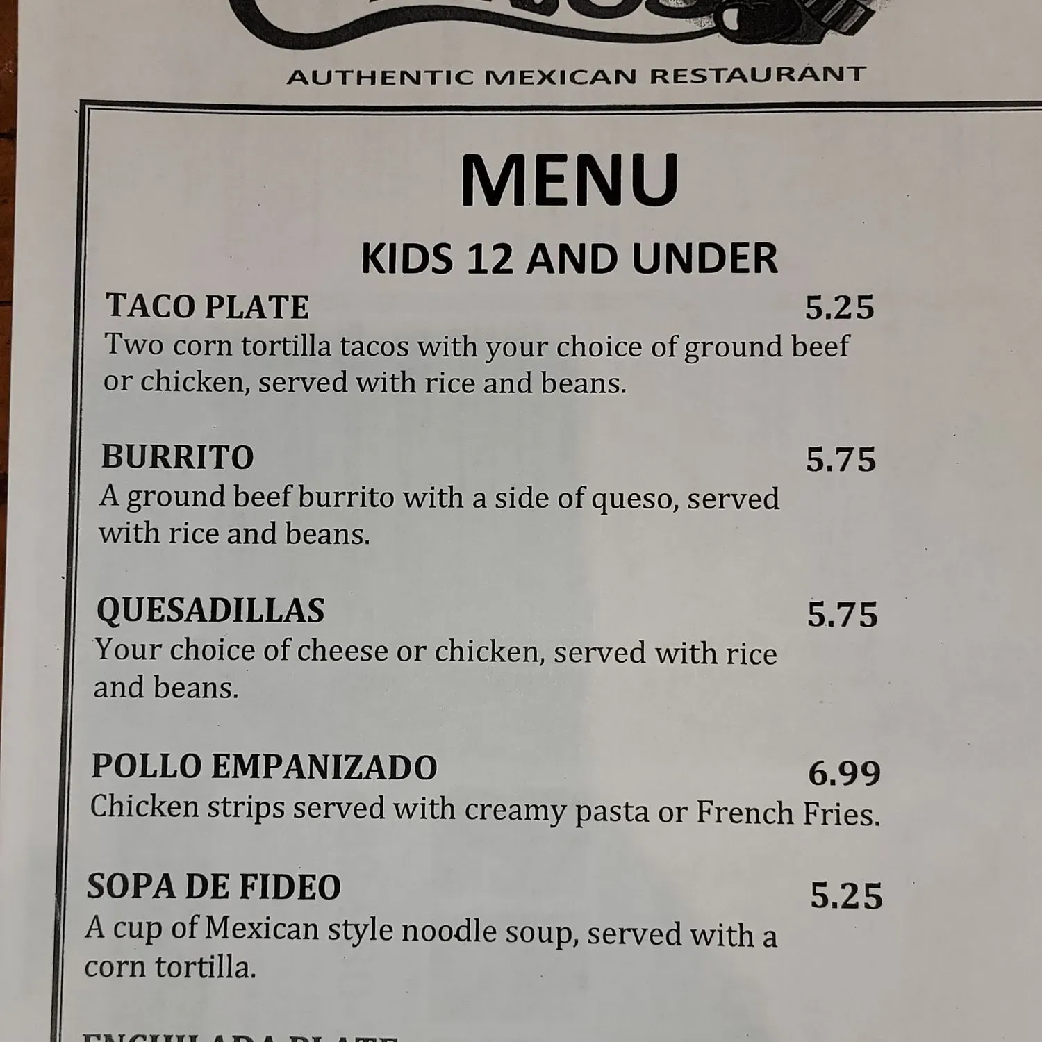 Menu 1