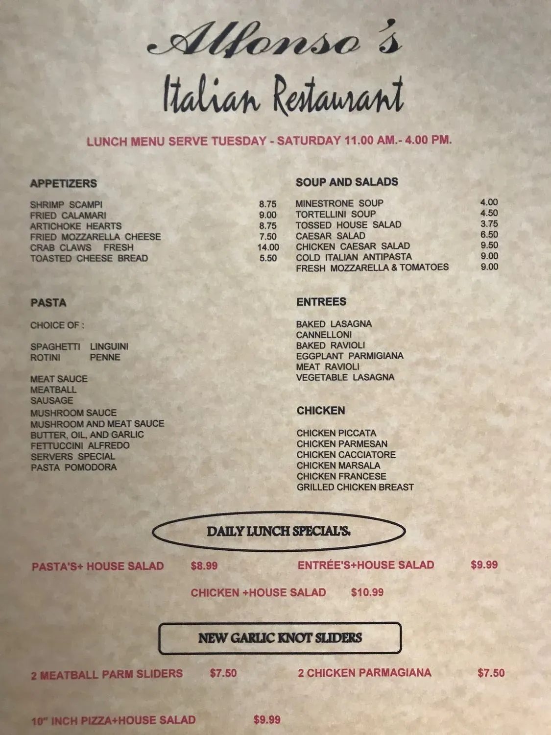 Menu 1