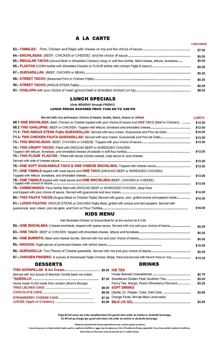 Menu 1