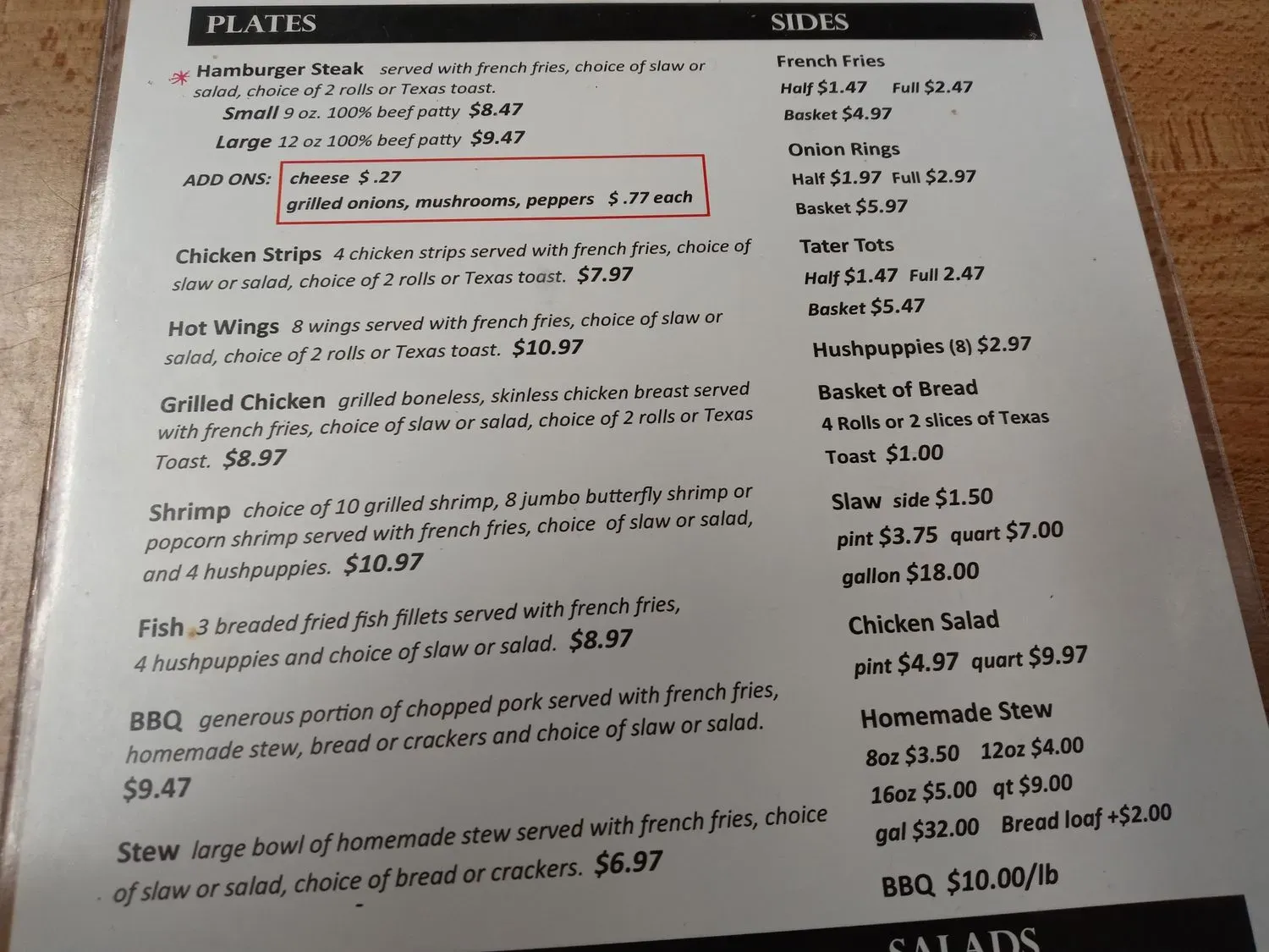 Menu 5