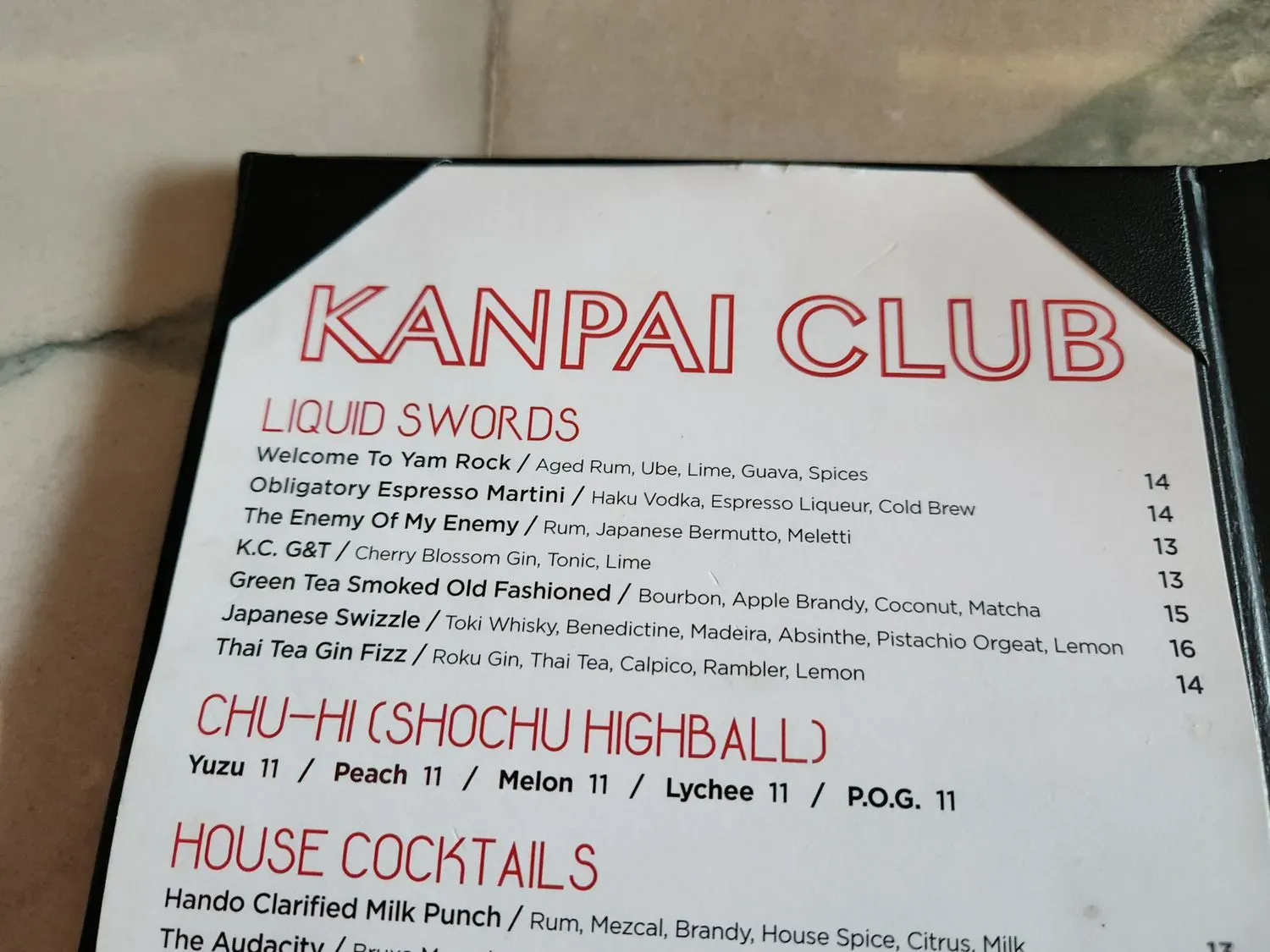 Menu 5