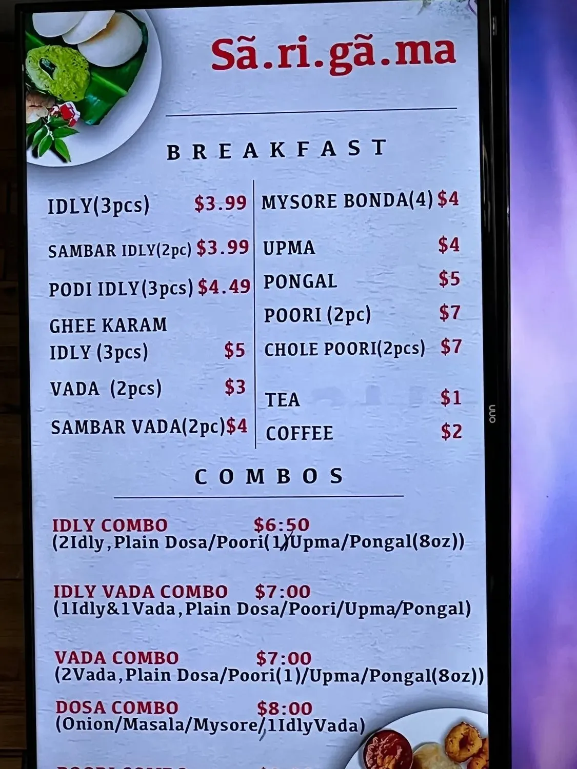 Menu 1