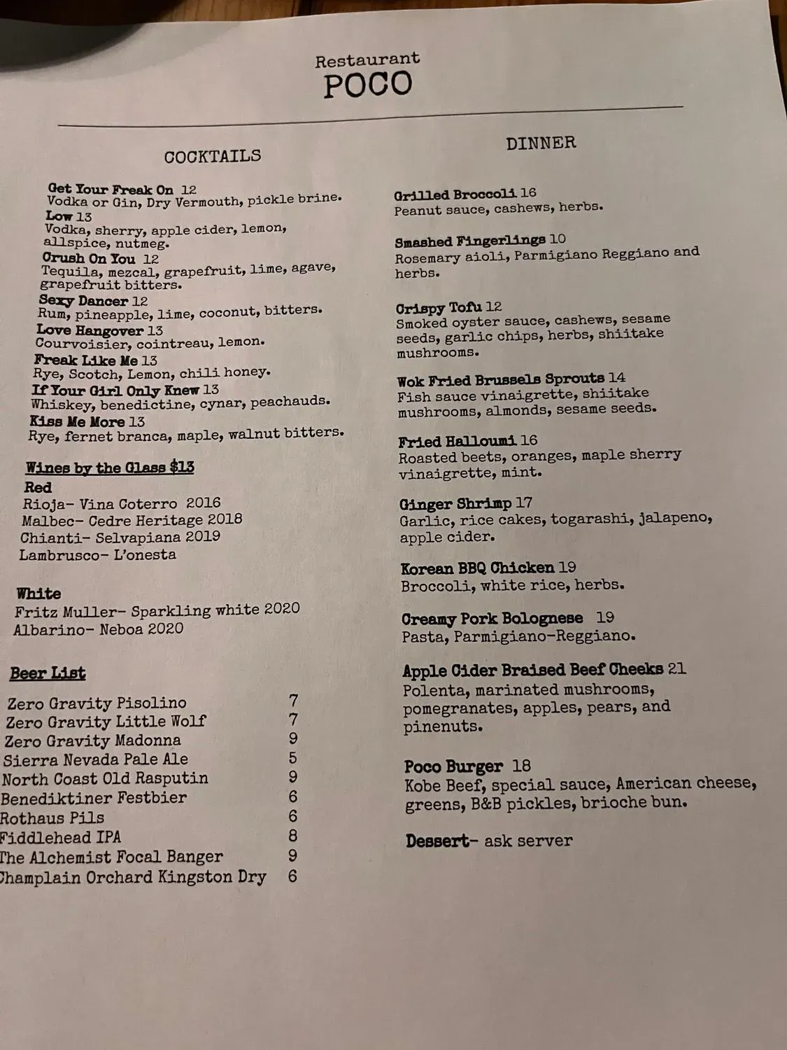 Menu 5