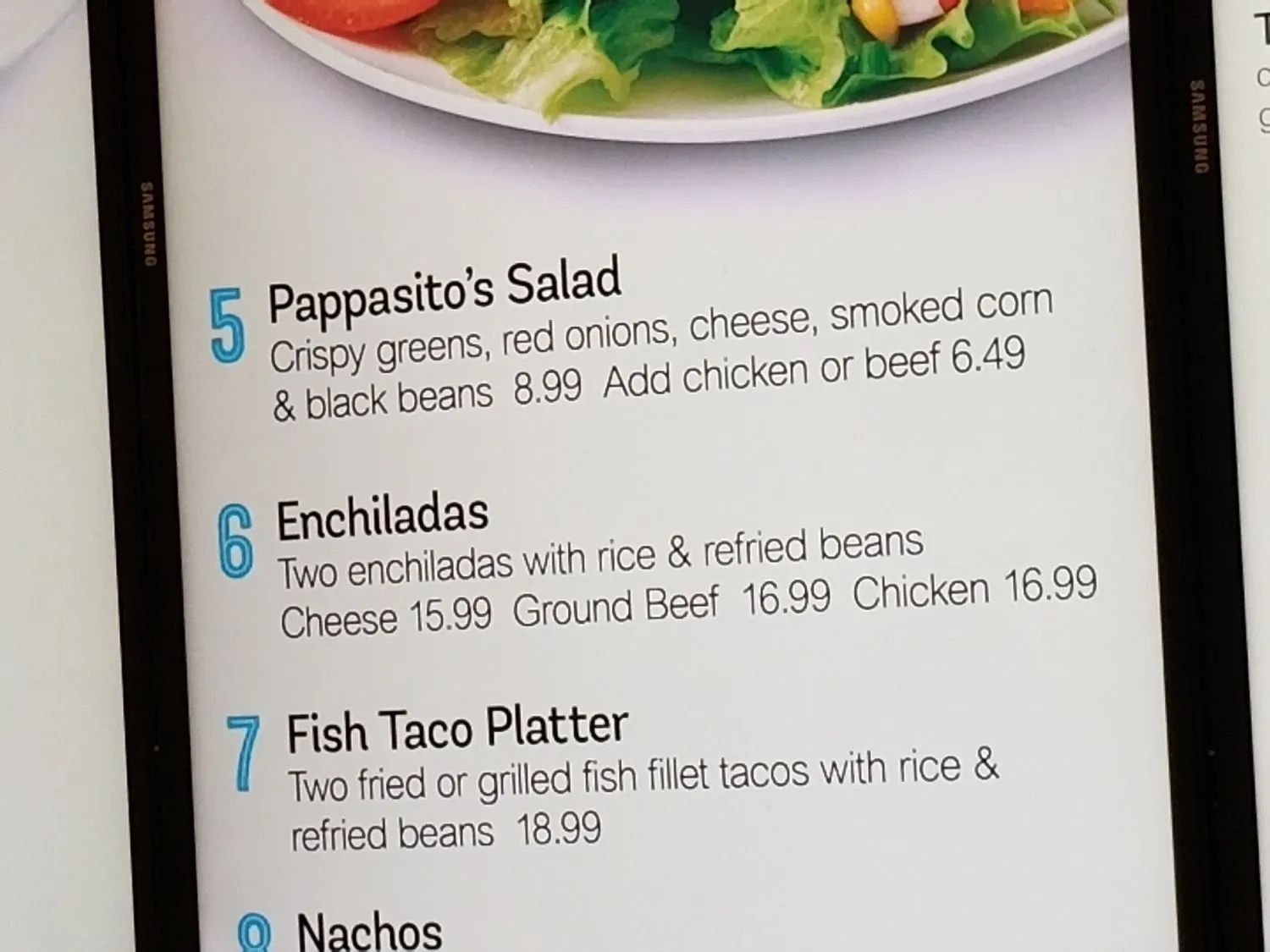 Menu 5