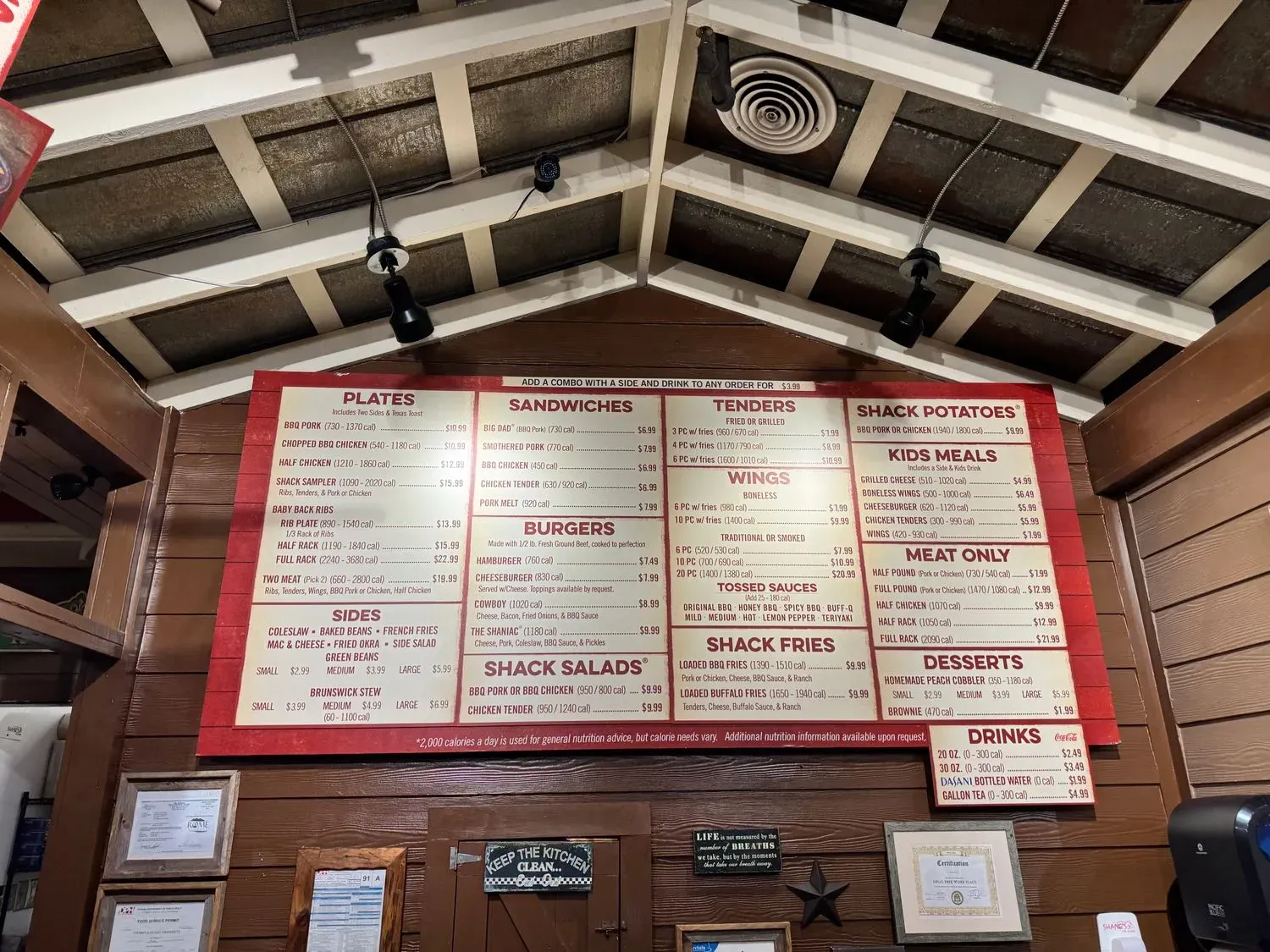 Shane's Rib Shack Menu - Updated November 2025