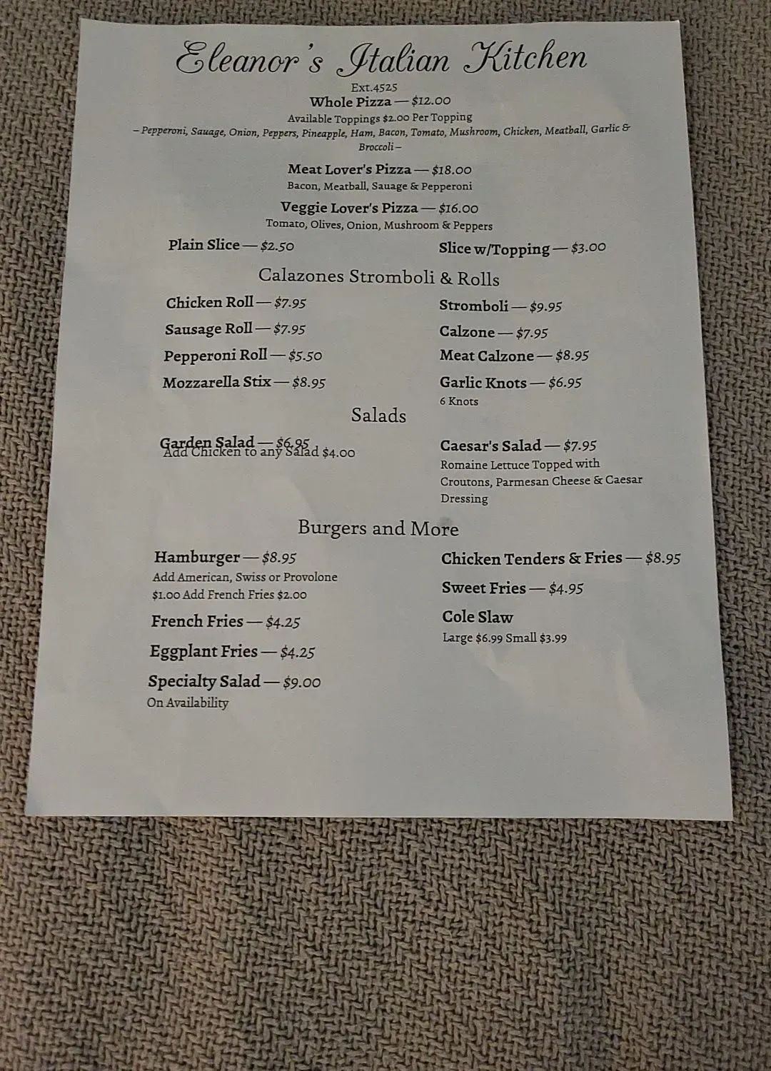 Menu 1