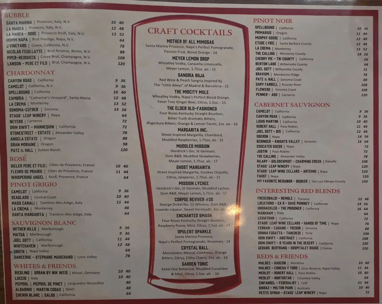 Salt Factory Pub Menu - Updated November 2025