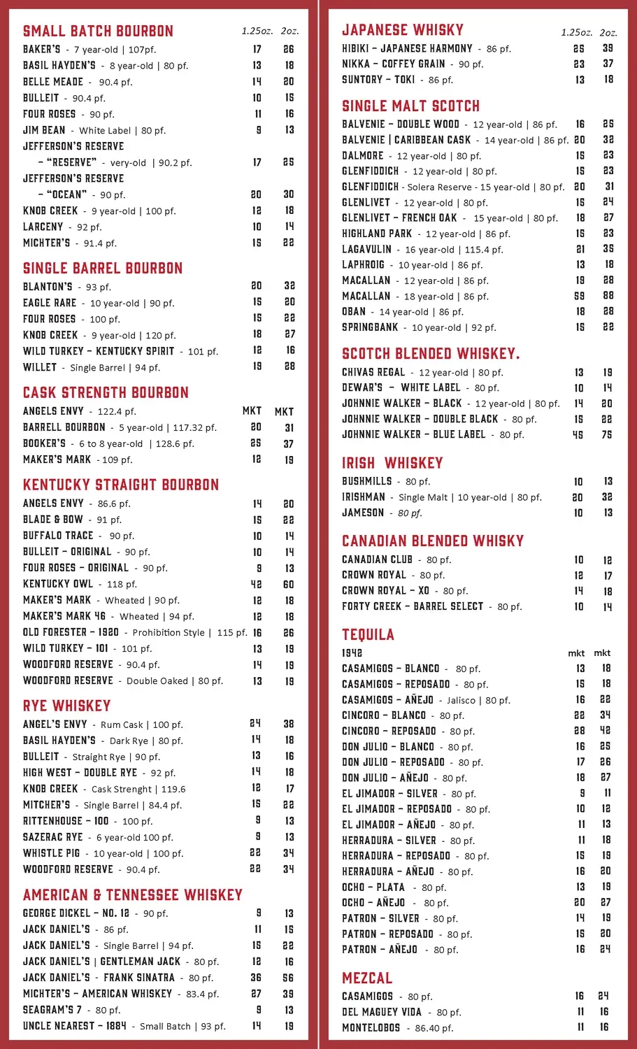 Salt Factory Pub Menu - Updated November 2025