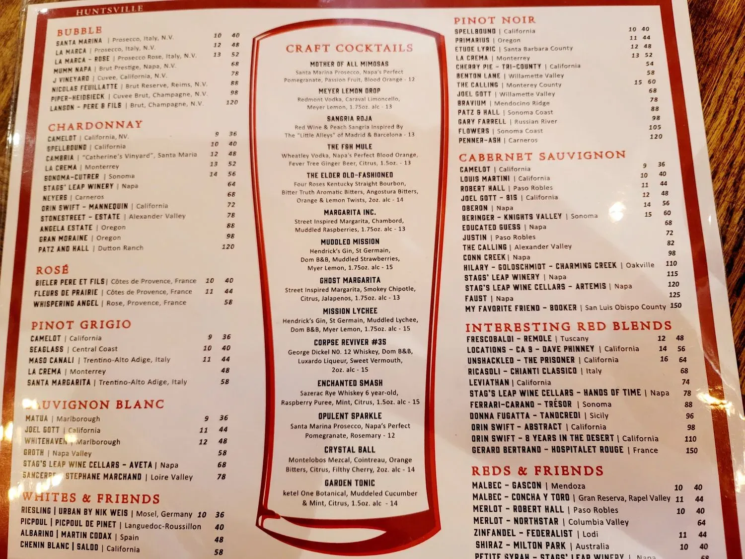 Salt Factory Pub Menu - Updated November 2025