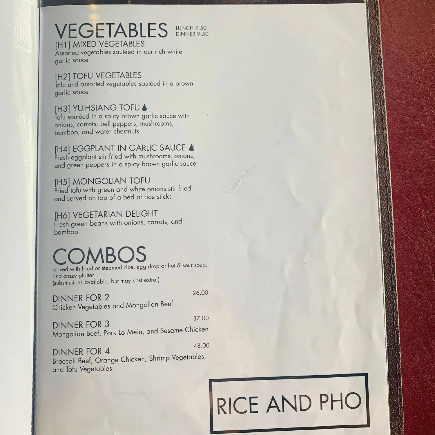 Menu 5