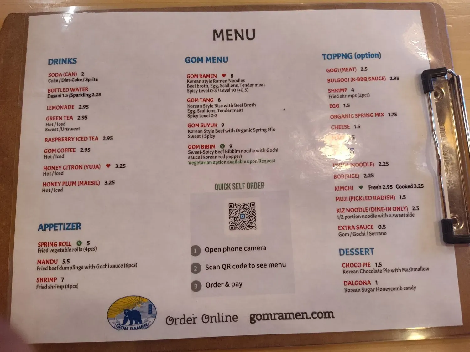 Menu 6