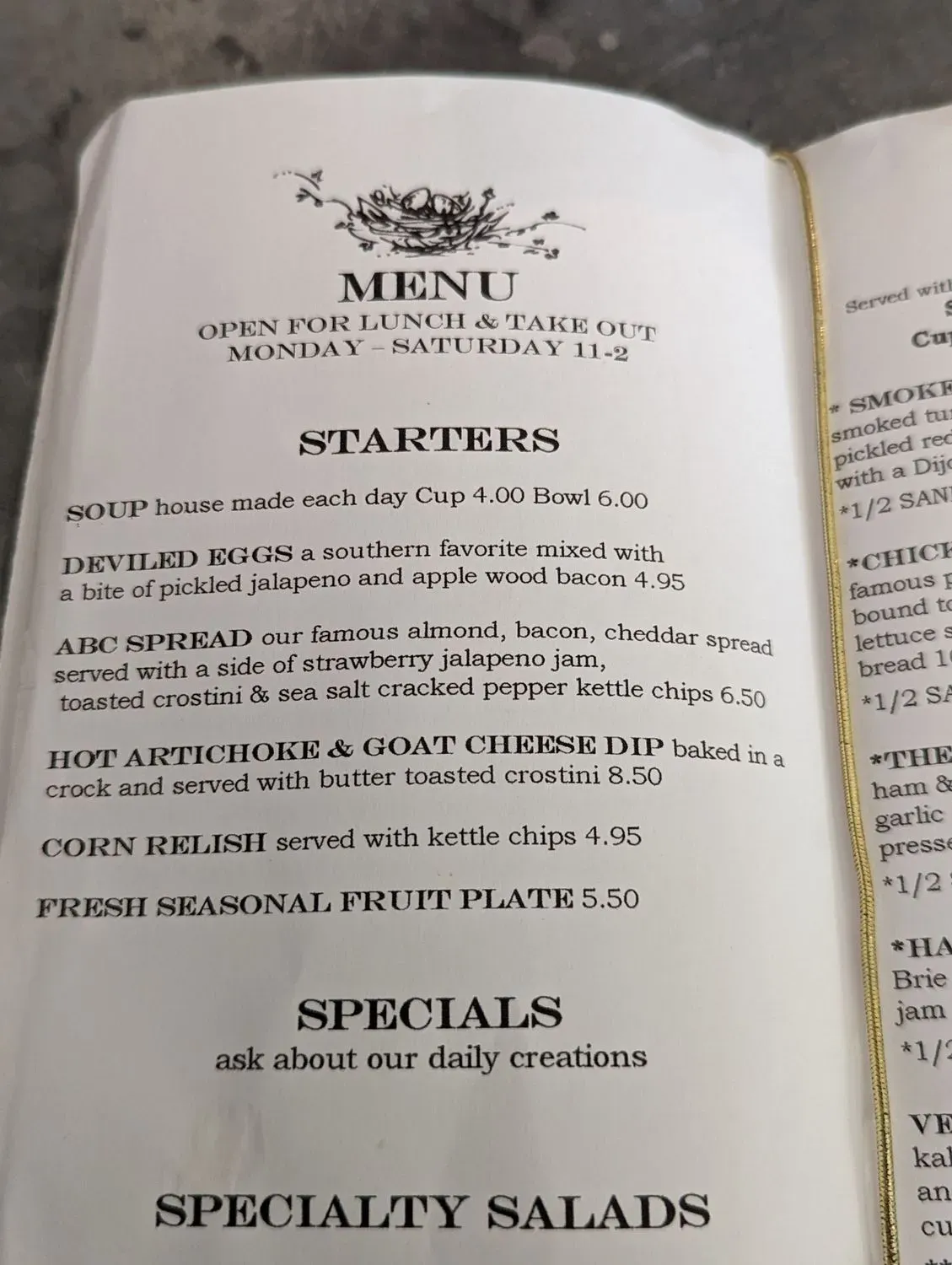 Menu 5