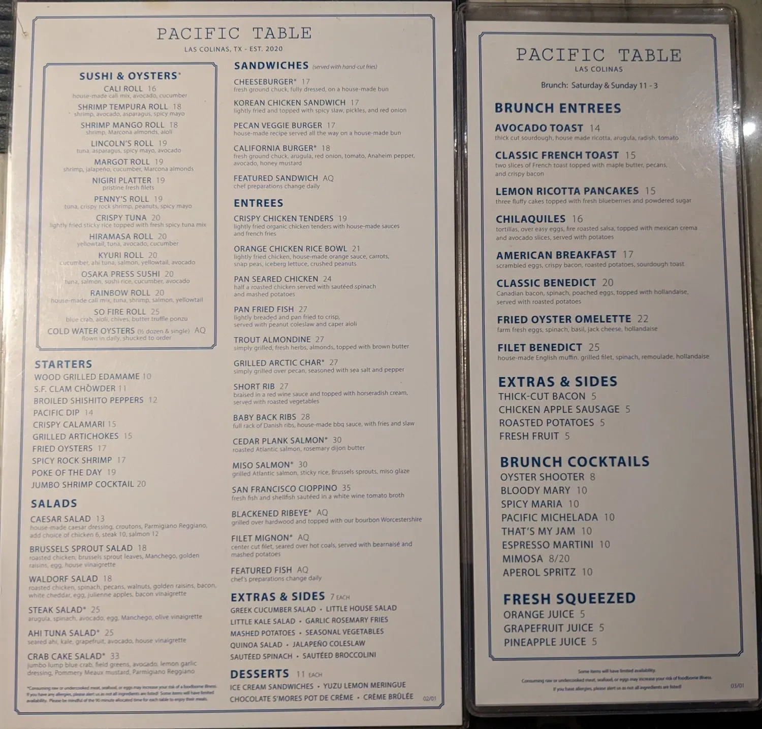 Menu 1