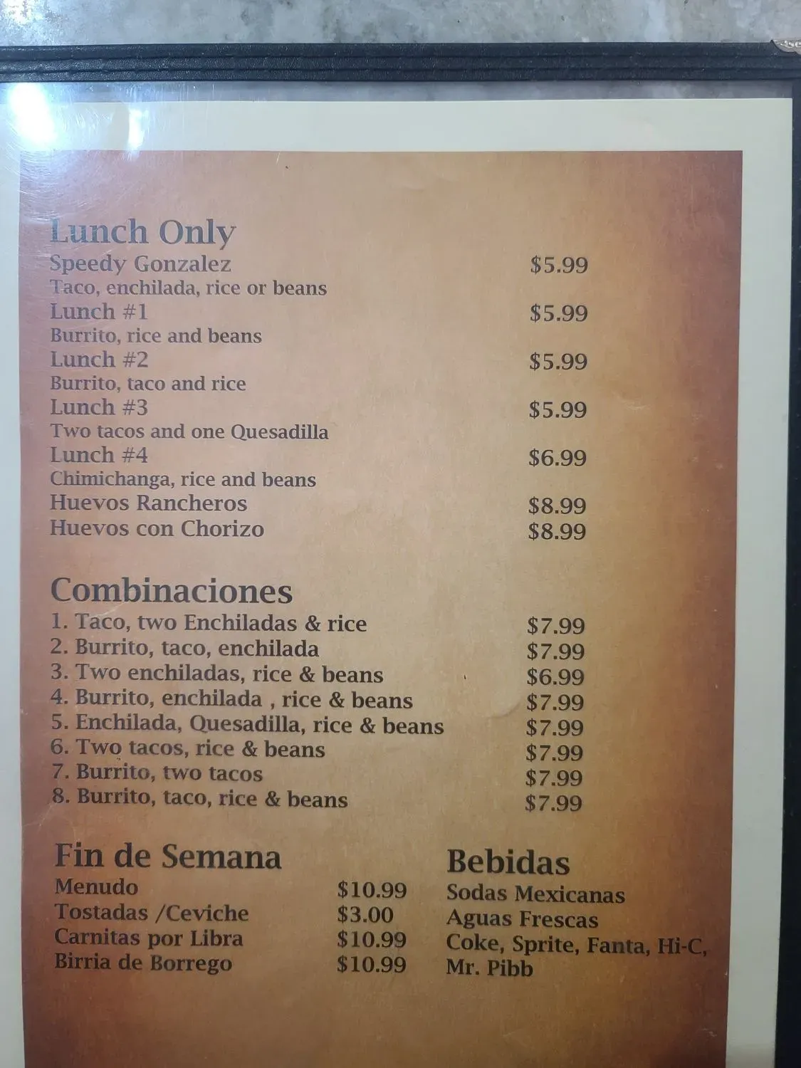 Menu 1