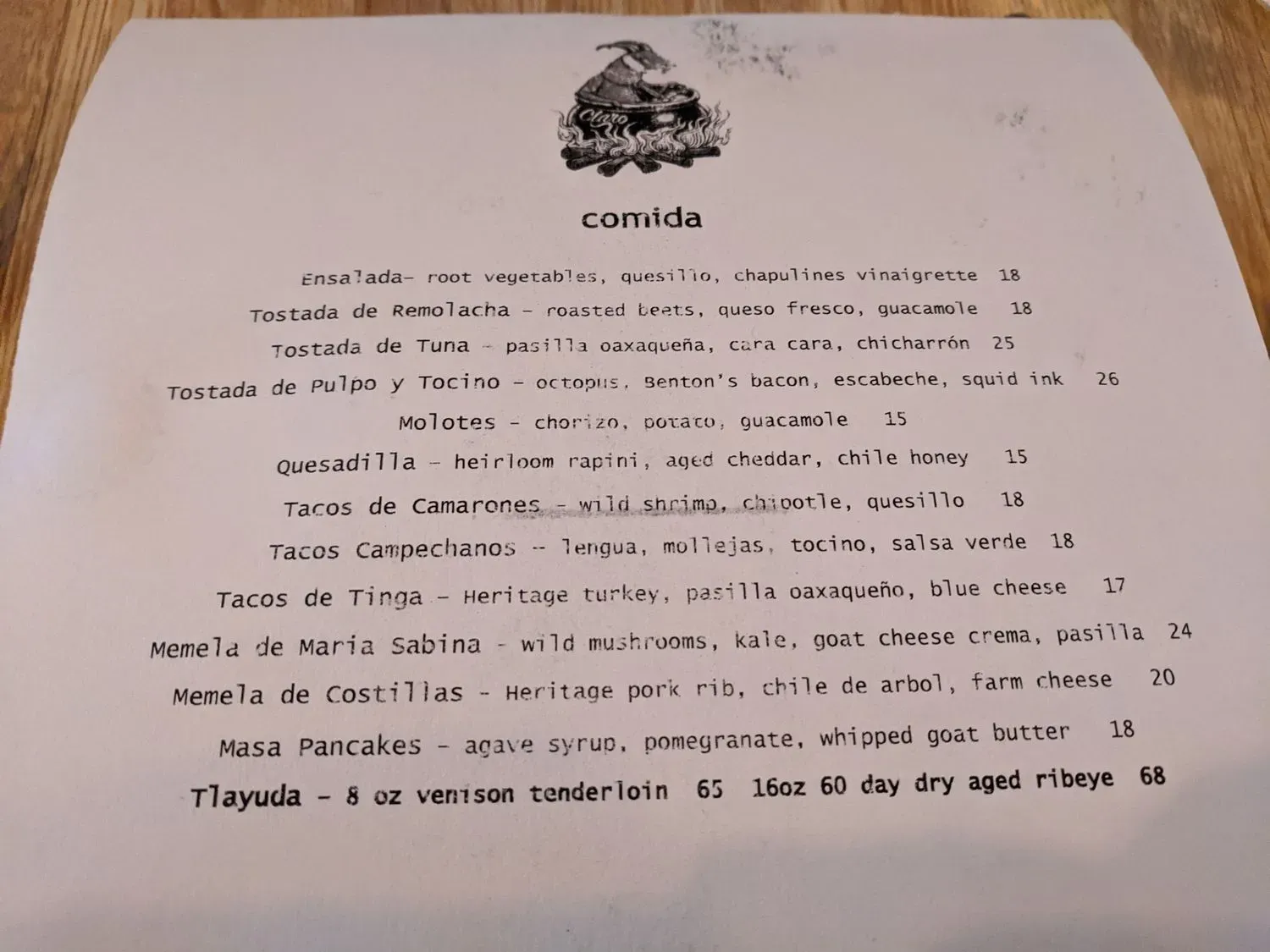 Menu 1