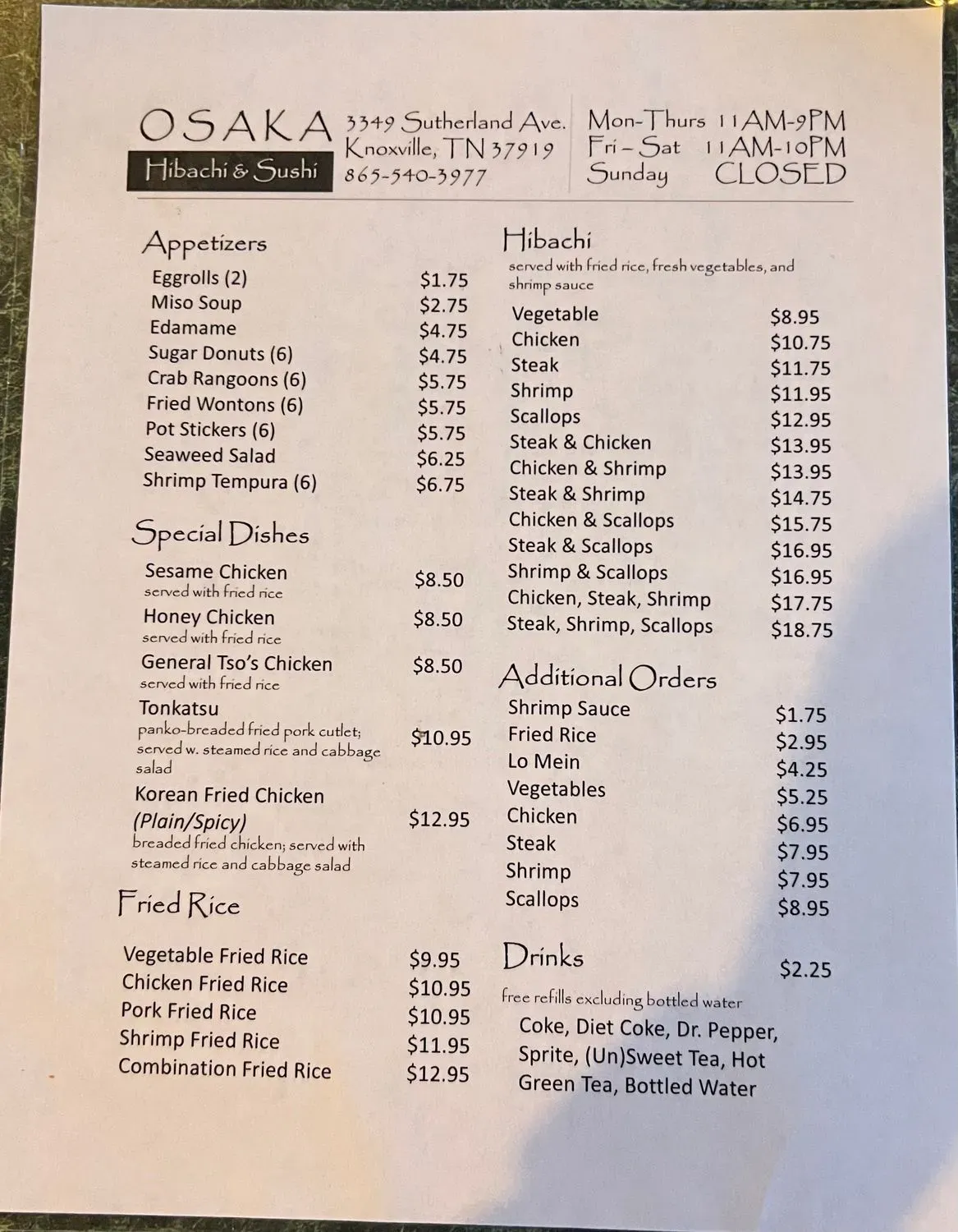 Menu 1