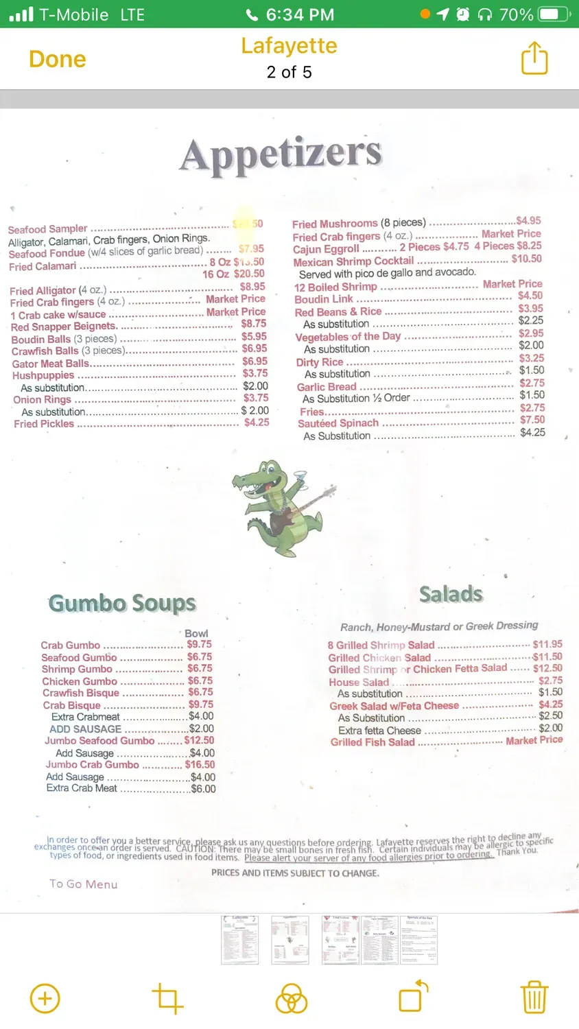 Menu 1