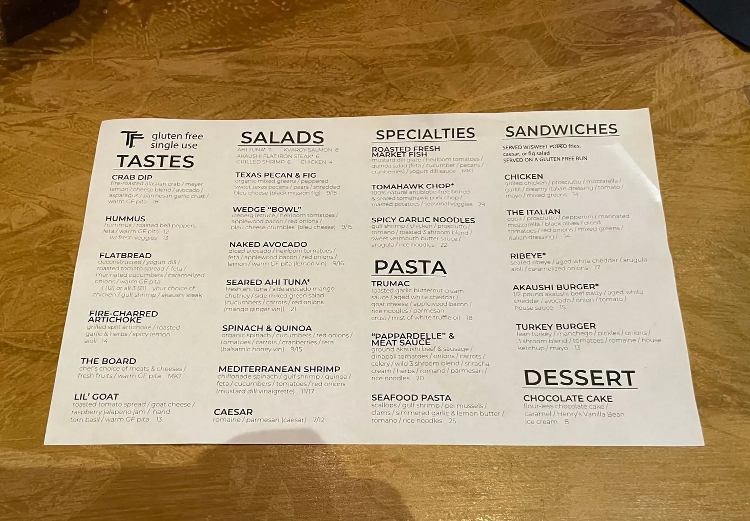 Menu 1