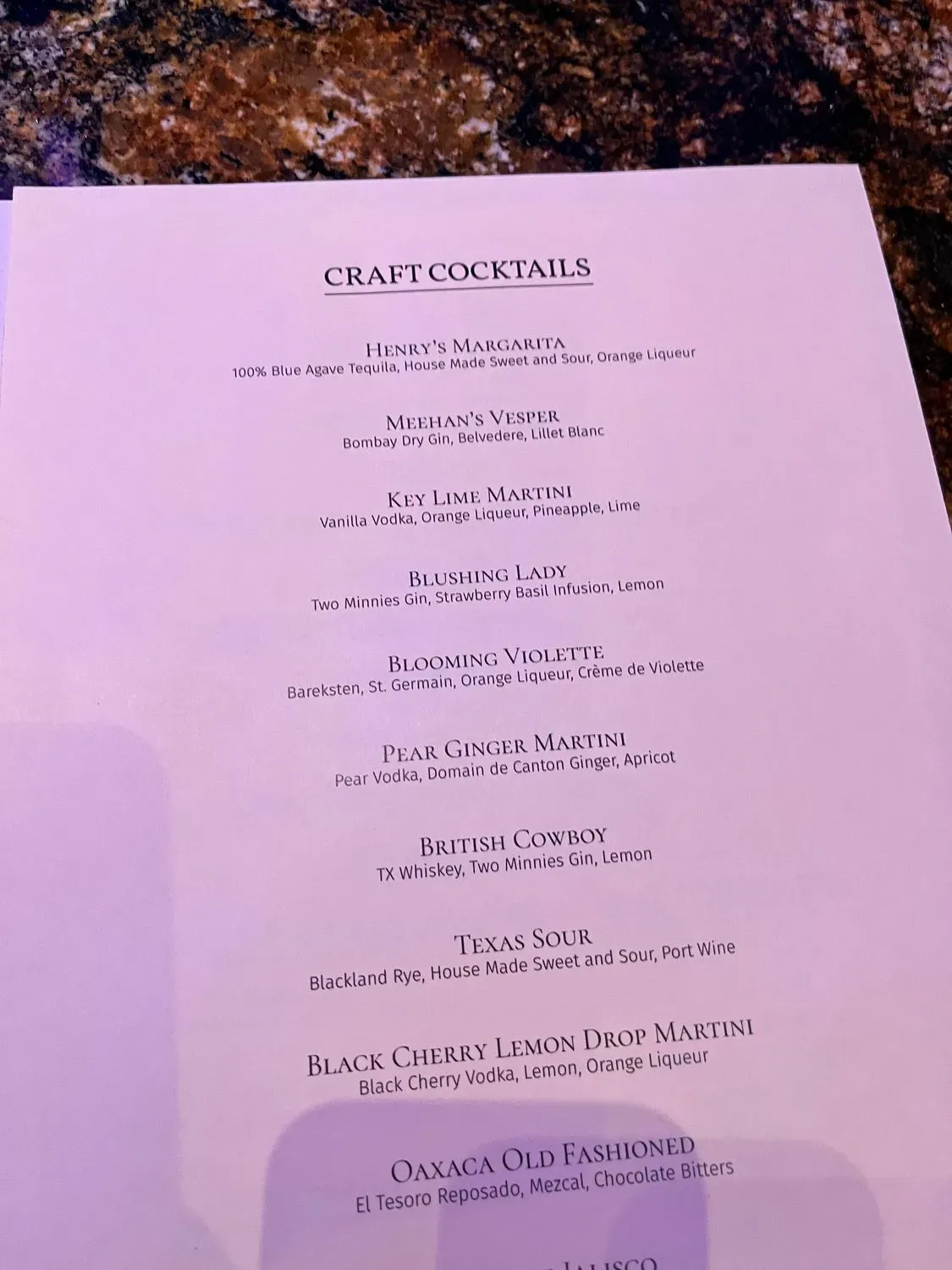 Menu 1