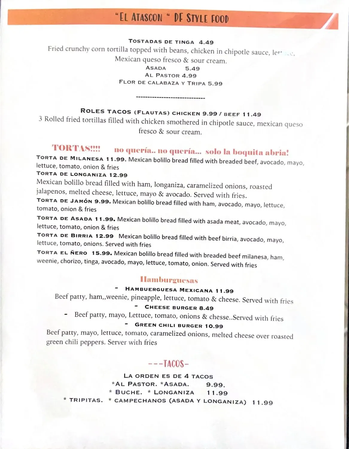 Menu 1