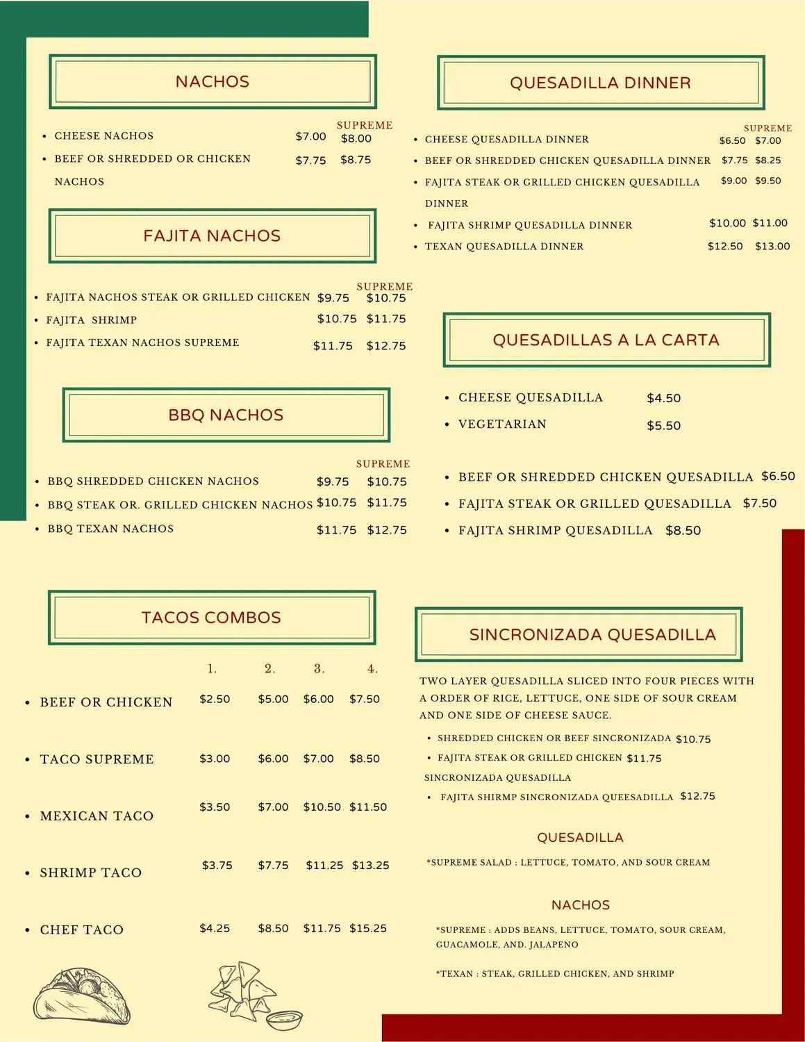 Menu 1