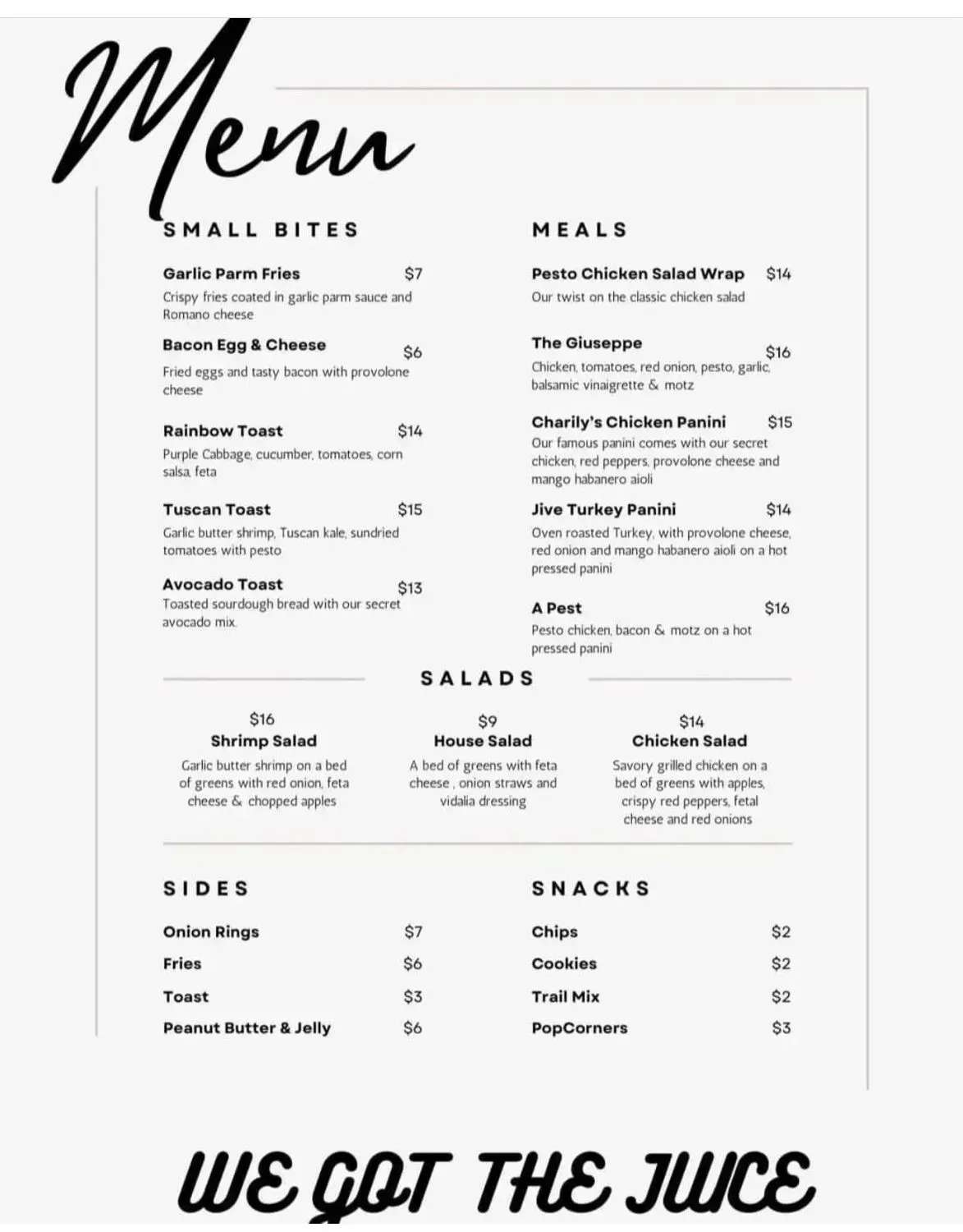 Menu 1