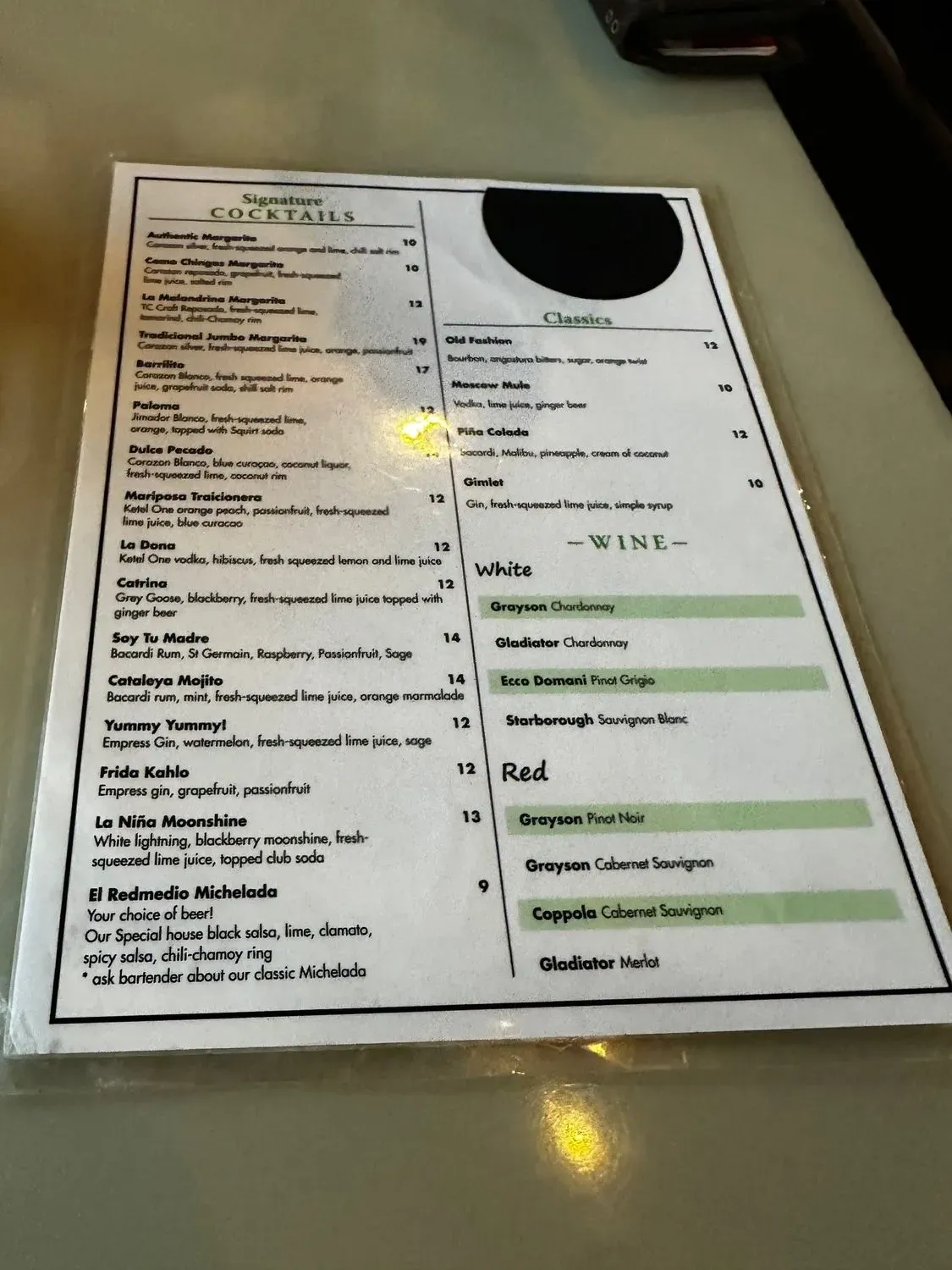 Menu 4