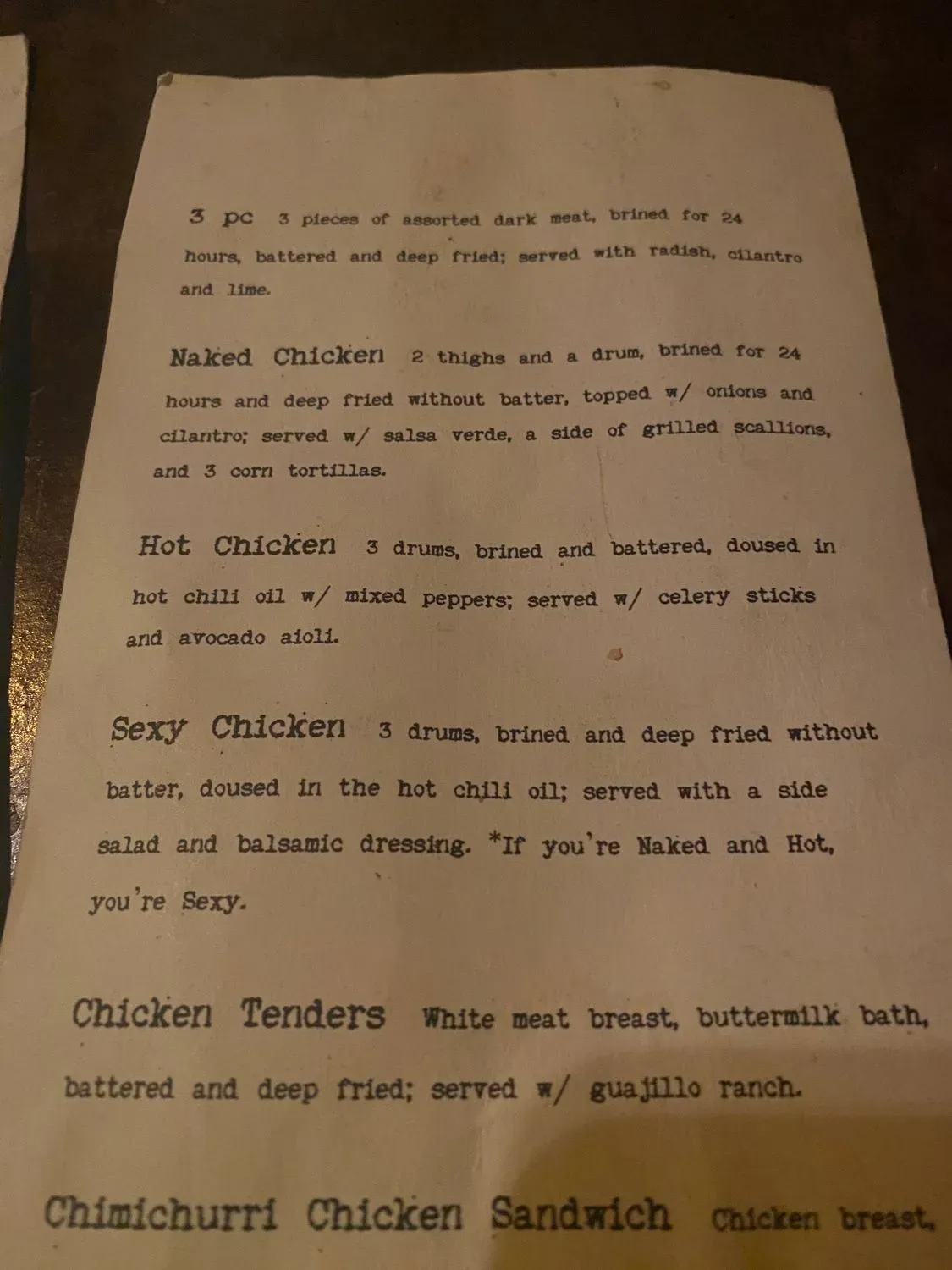 Menu 1