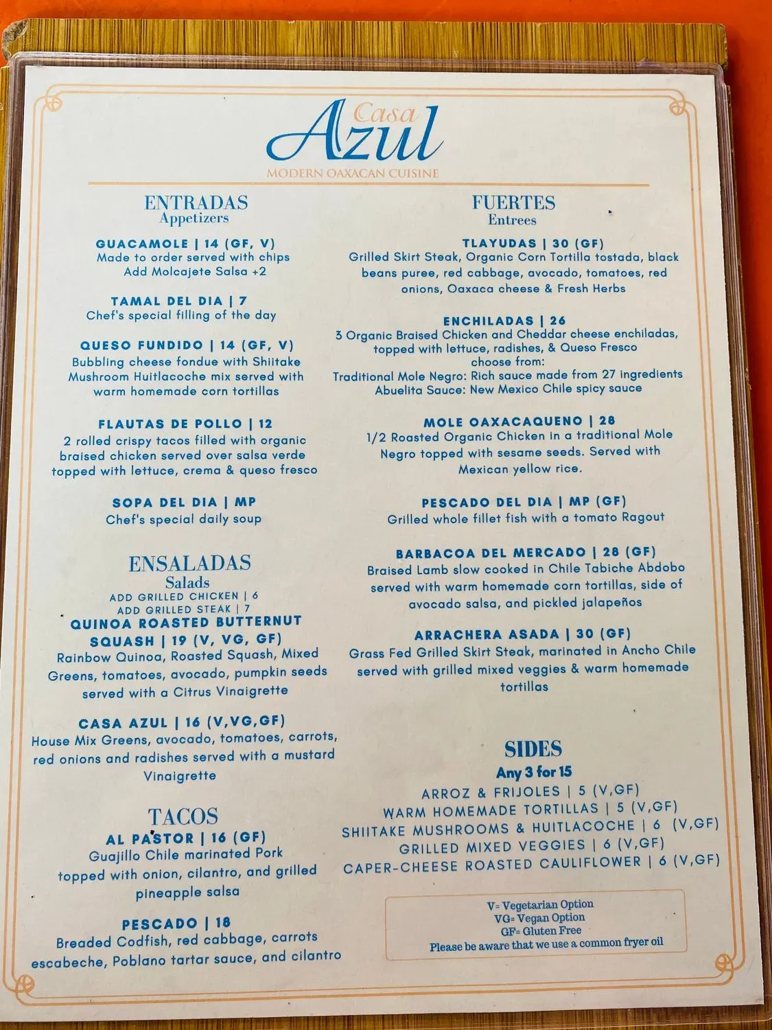 Menu 1