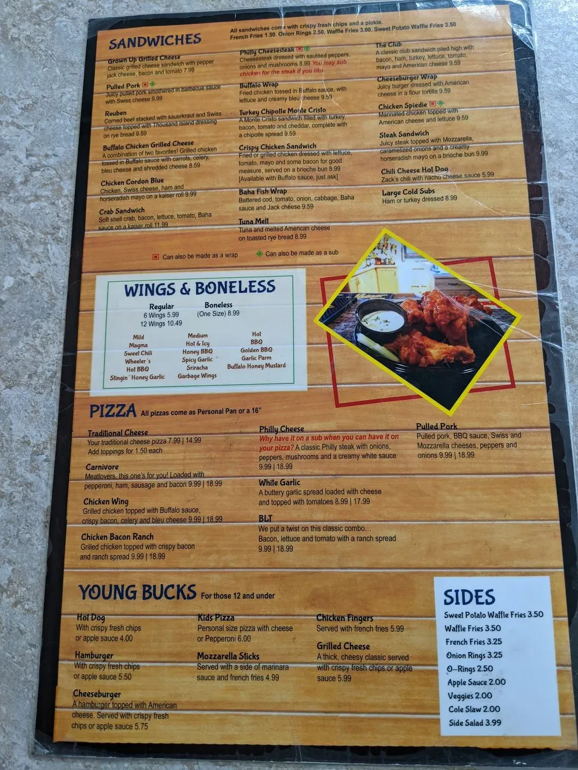 Zacks' Grill Menu - Updated November 2025