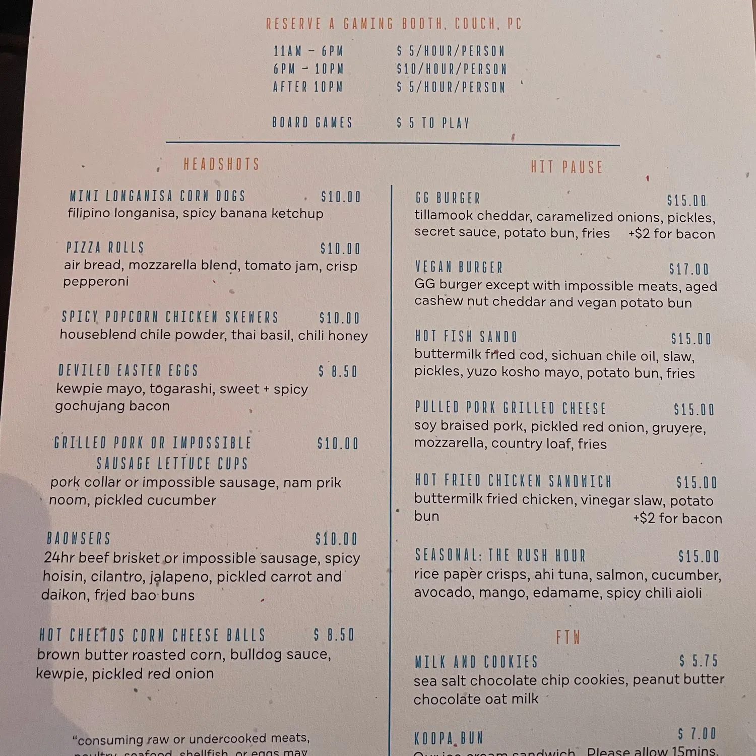 Menu 1