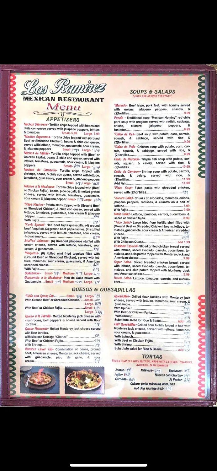 Los Ramirez Mexican Restaurant Menu - Updated November 2025
