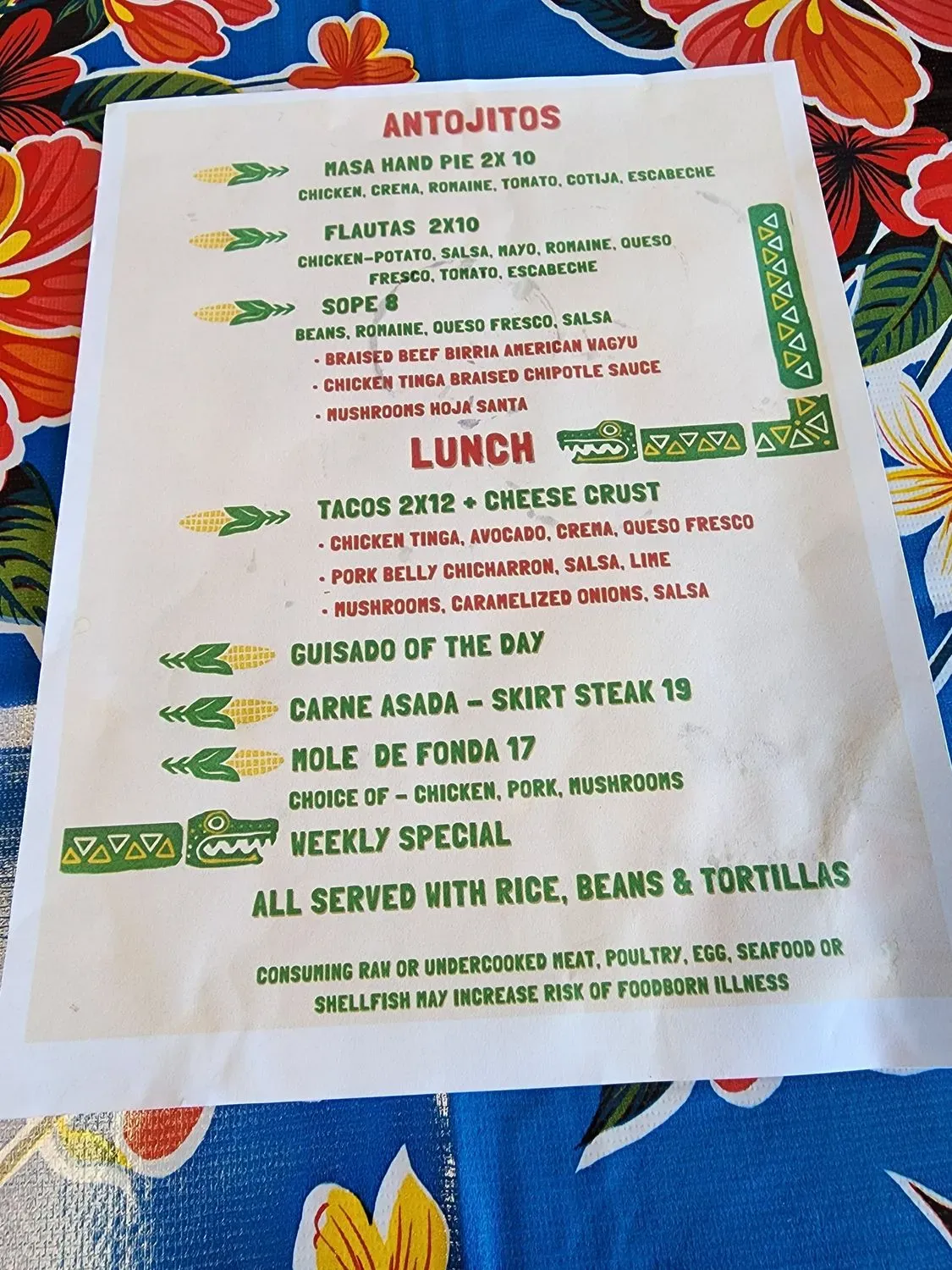 Menu 1