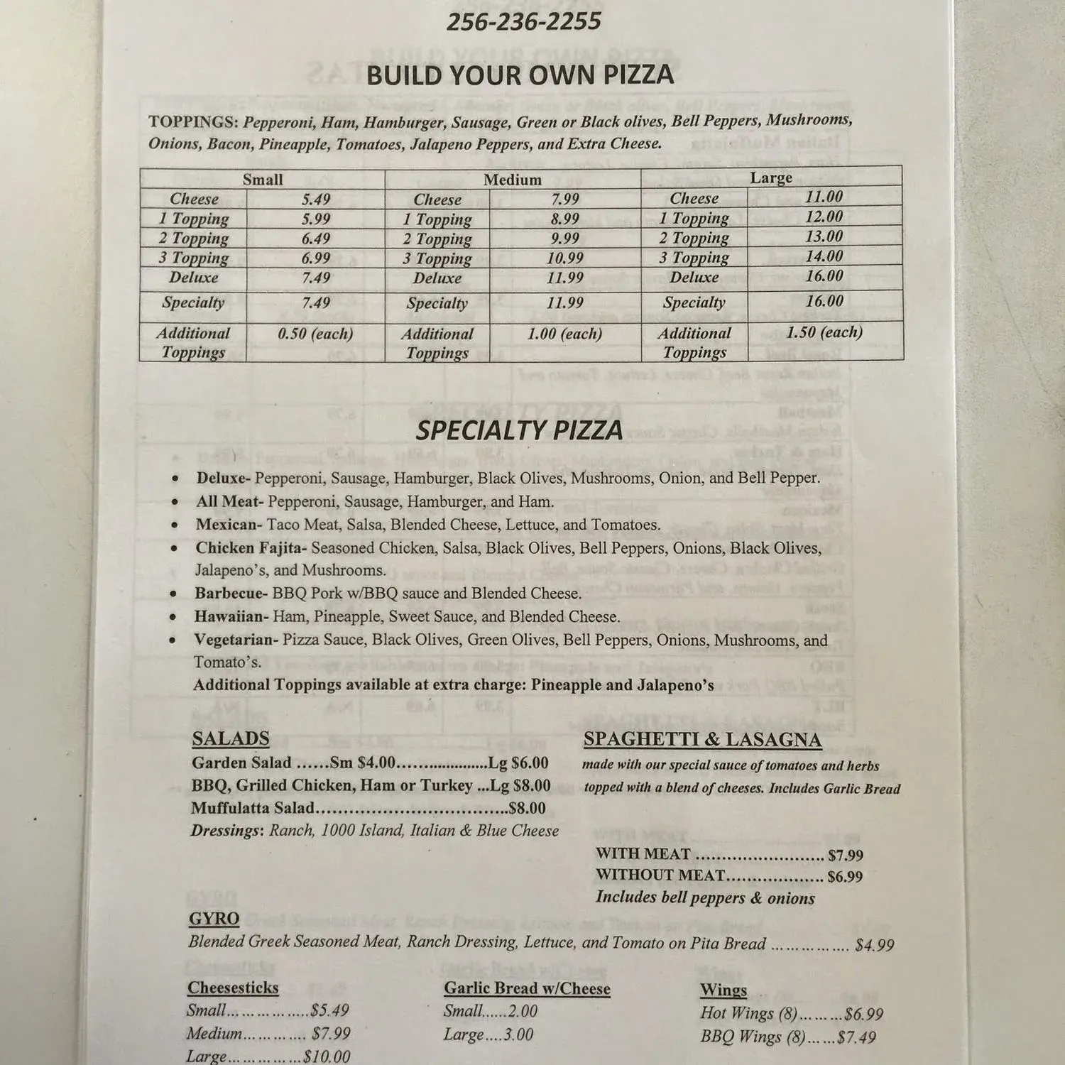 Menu 1