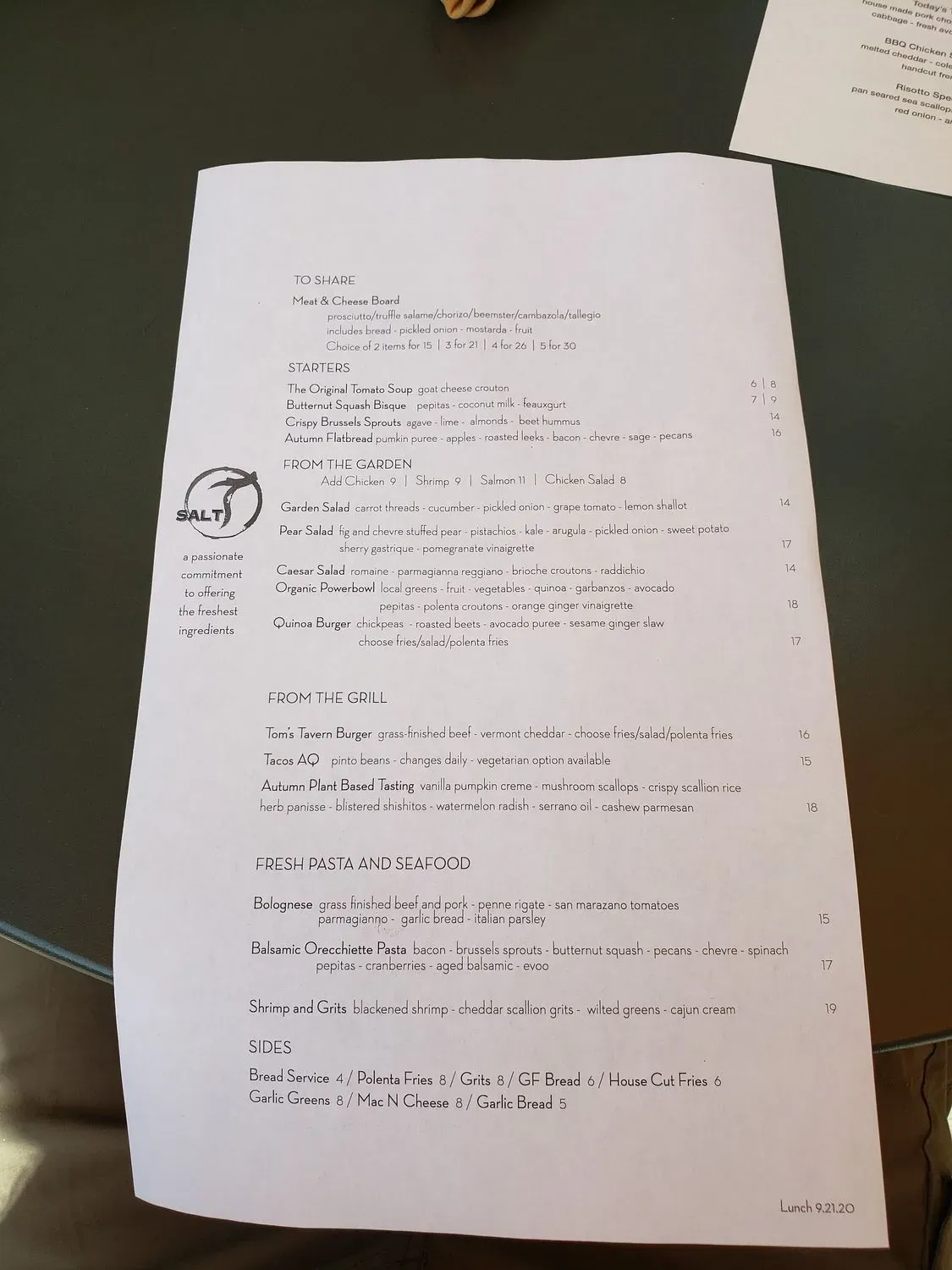 Menu 5