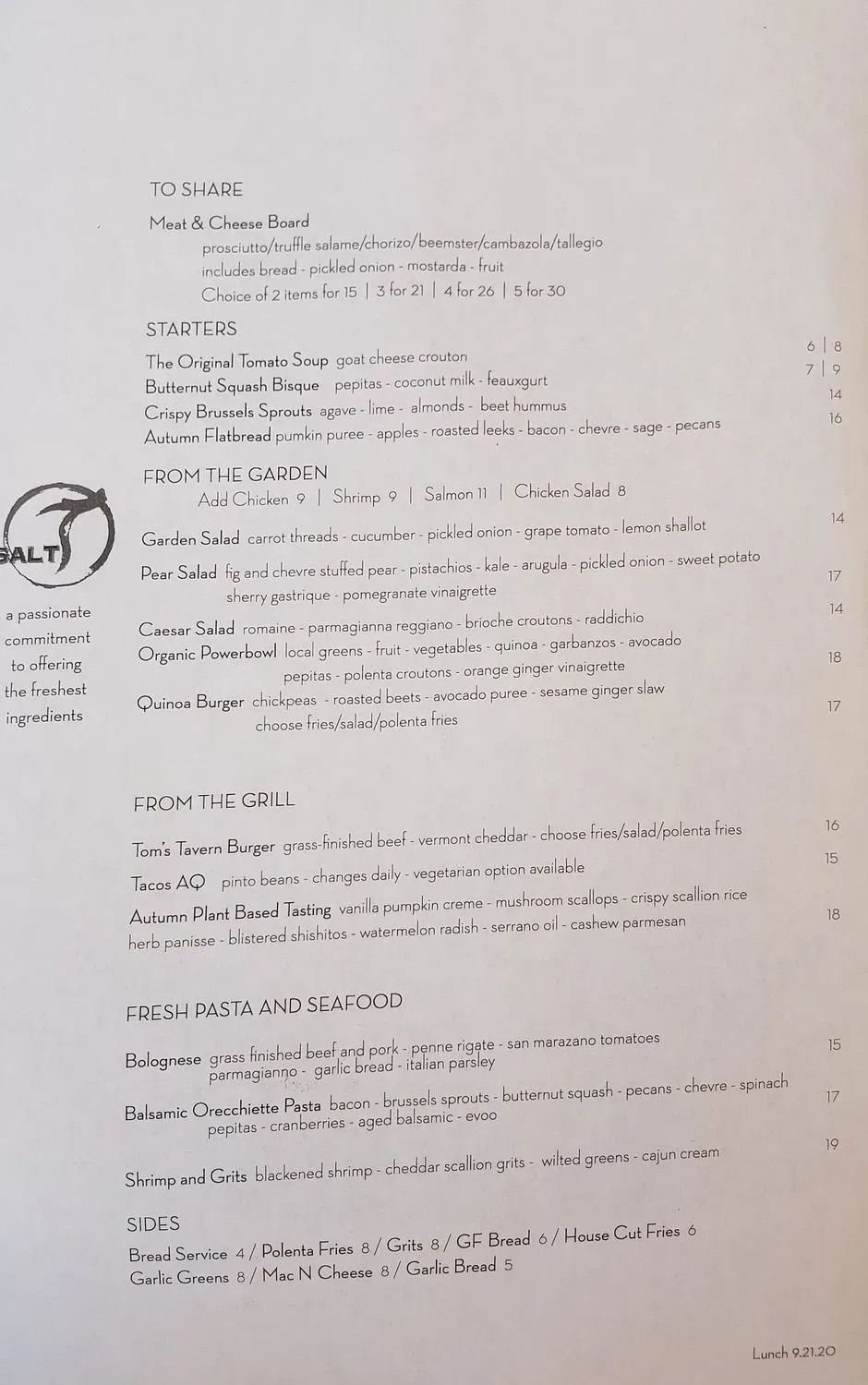 Menu 1