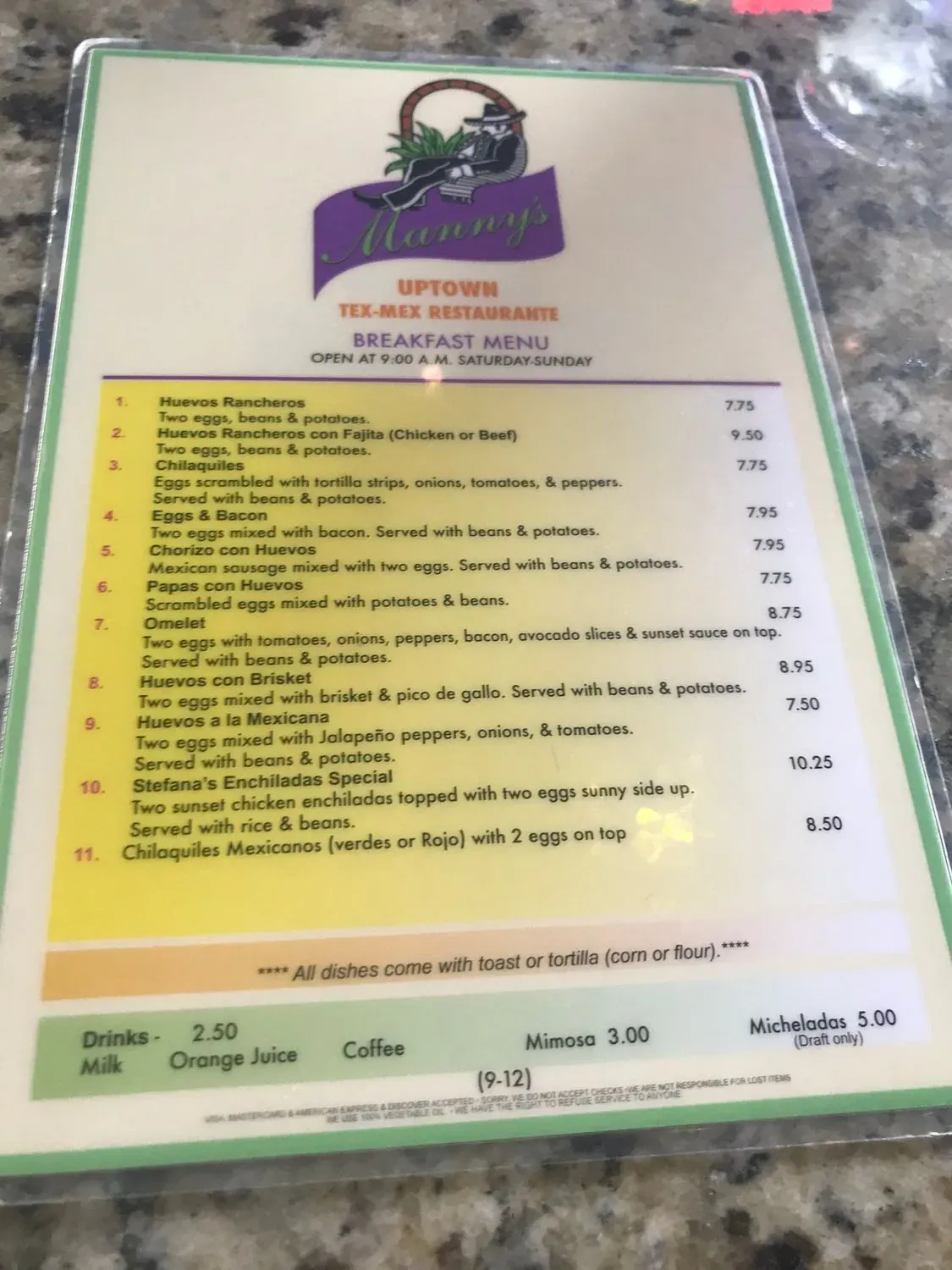 Menu 5