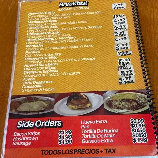 Burritos Lore's Menu | El Paso, TX | Checkle