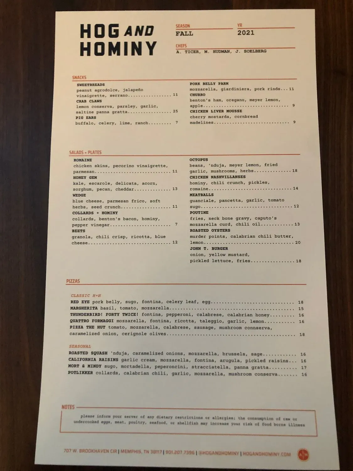 Menu 5