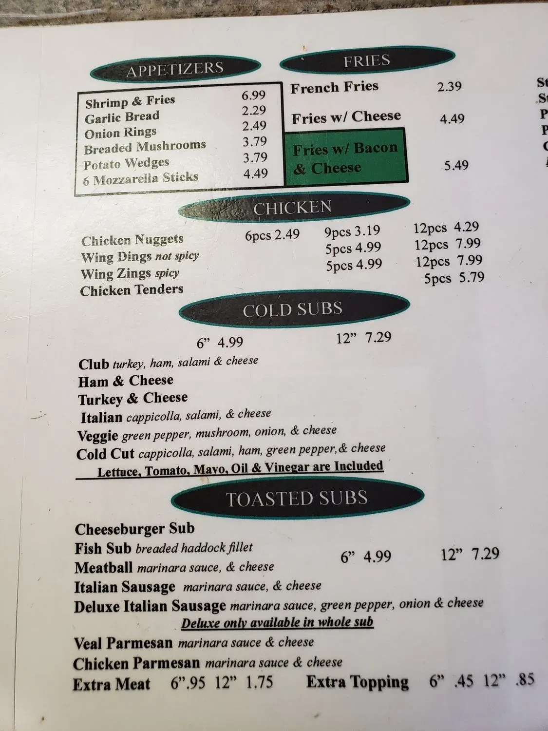 Menu 5