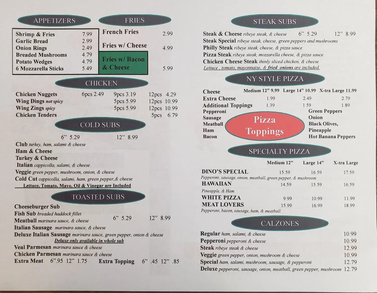 Menu 1