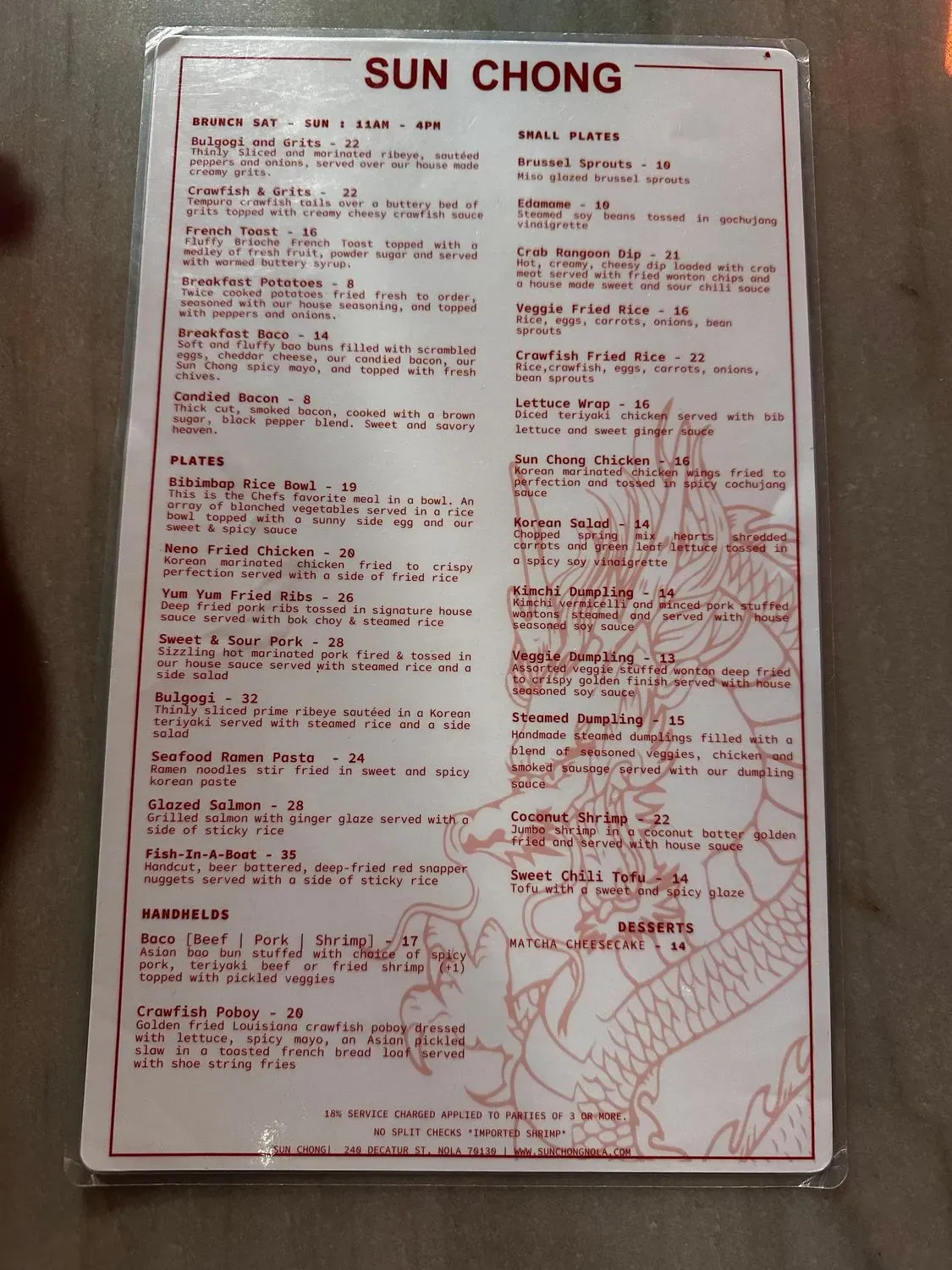 Menu 5