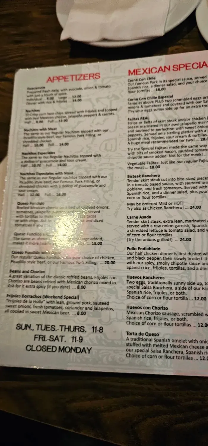 Menu 5