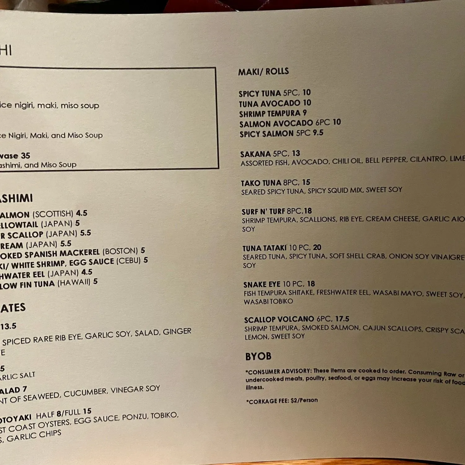 Menu 1