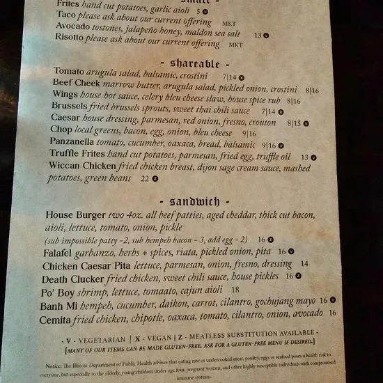 Menu 1