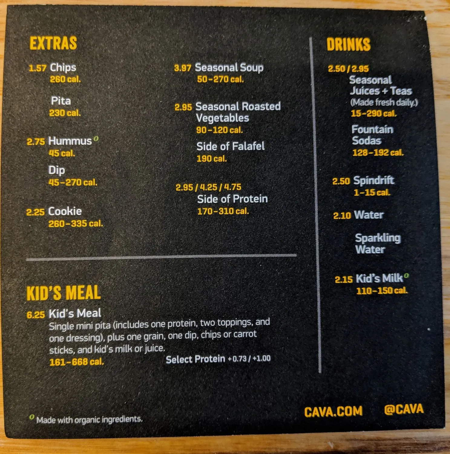 Menu 5