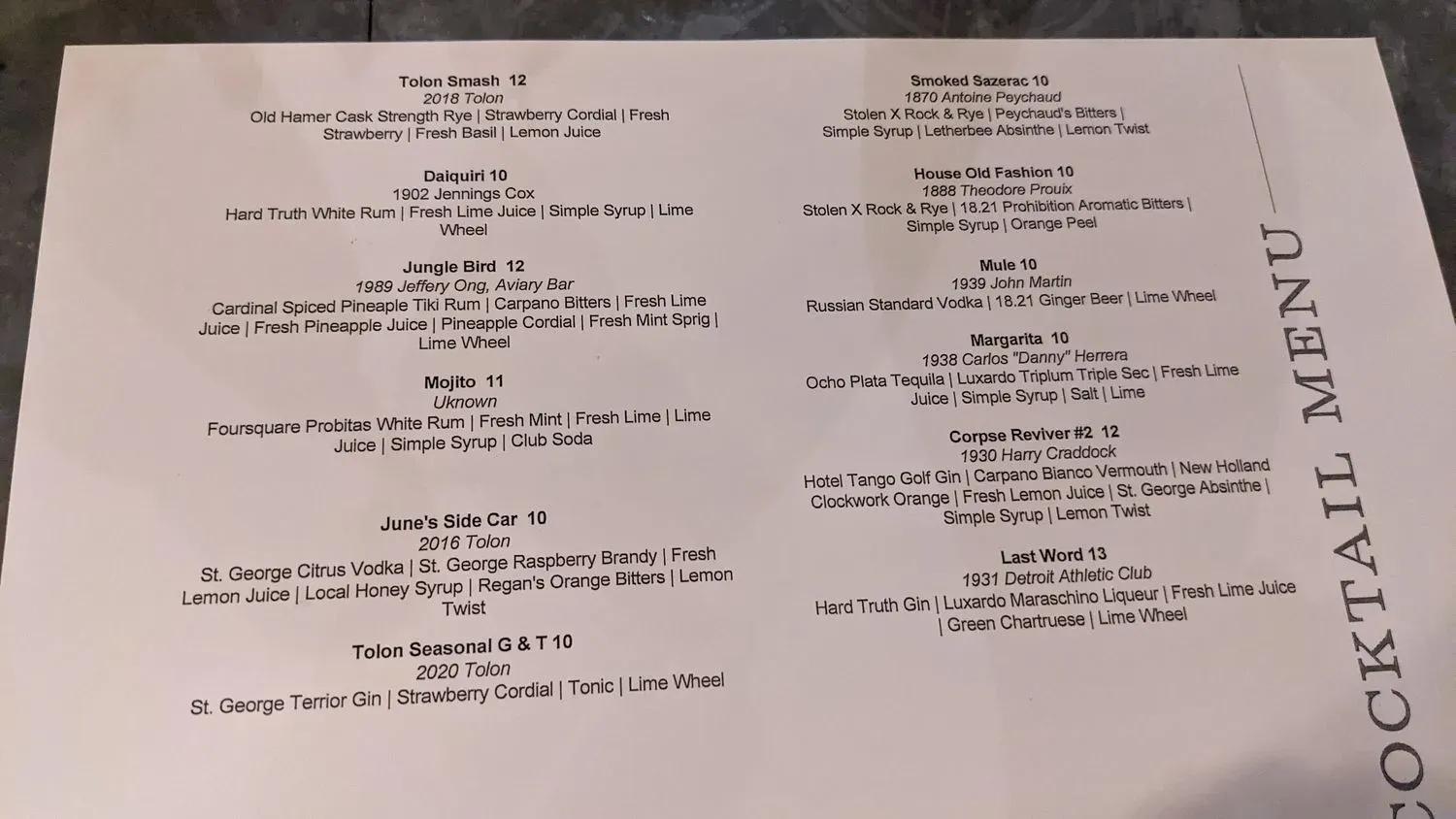 Menu 5