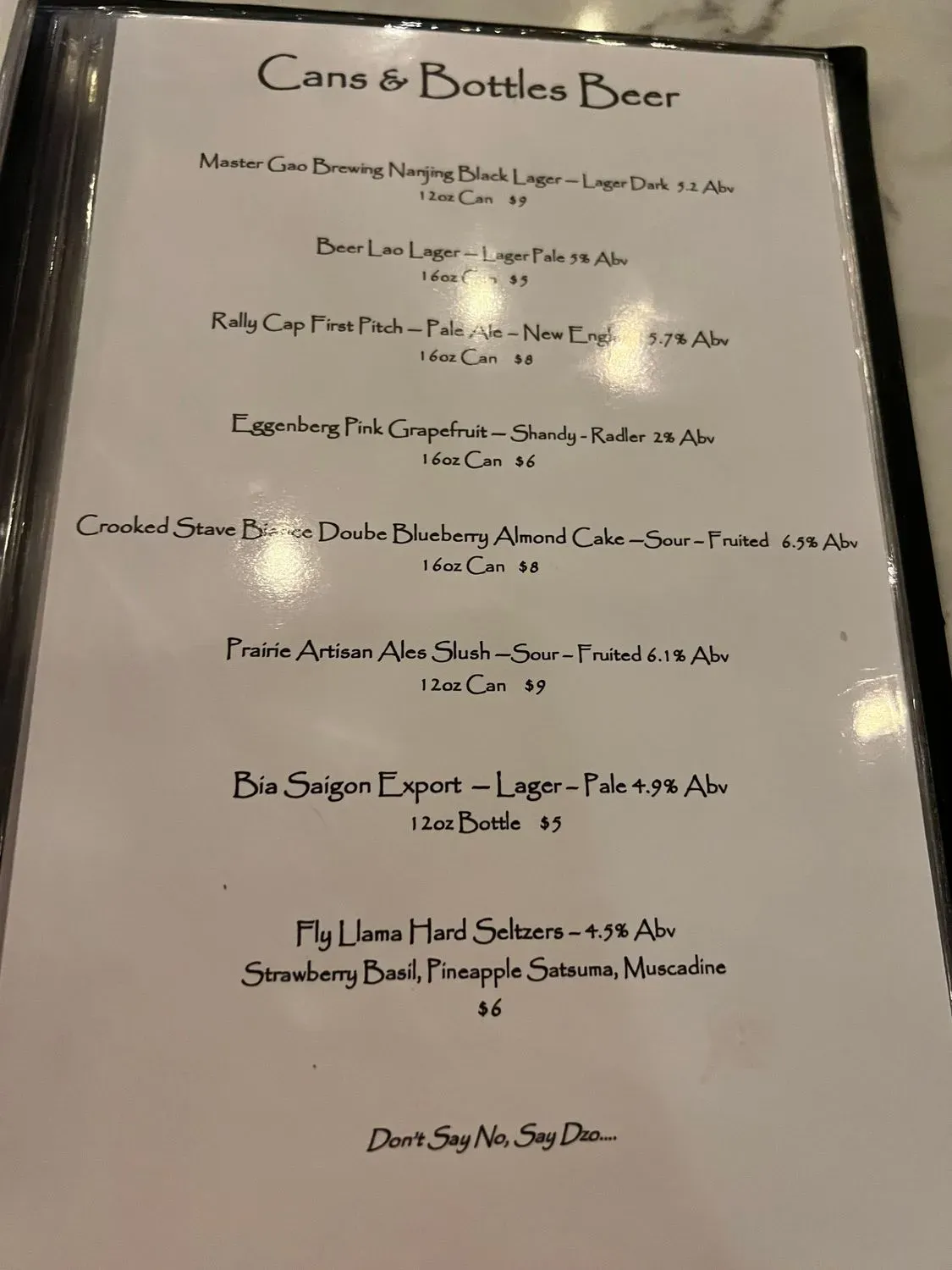 Menu 4