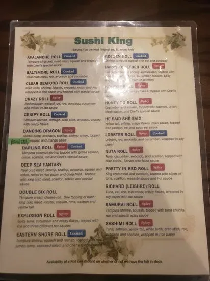 Menu 5