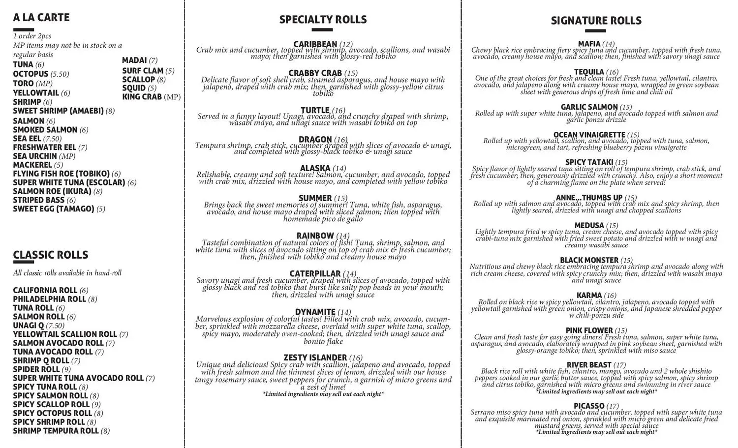 Menu 2